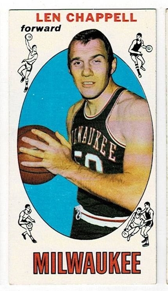 1969 Topps Basketball #68 Len Chappell - Milwaukee Bucks RC